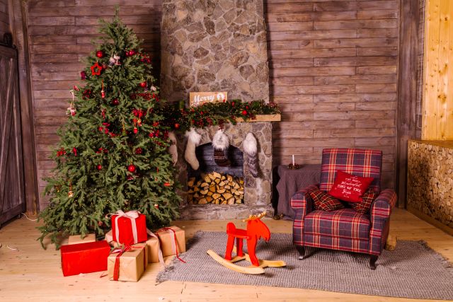 The Christmas Tree Origin  small tree in cozy cabin